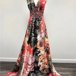 Elegant Multicolor Maxi Dress